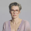 Helen wears Macpherson Optical in Vintage Rose